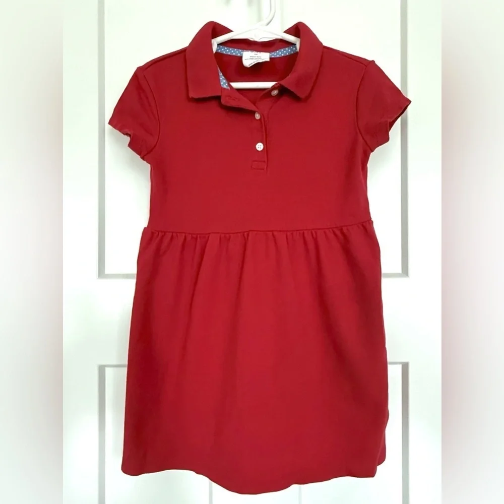 GAP Kids Pique Polo Dress – Red (XS / 4-5 Years)